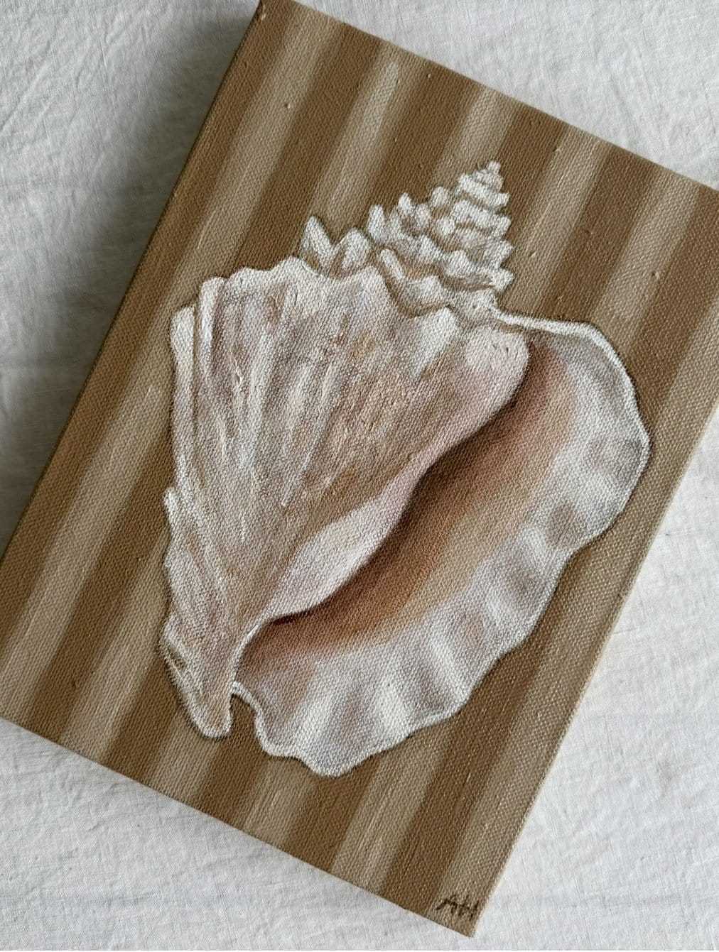 Caramel Stripe Conch - Original Art