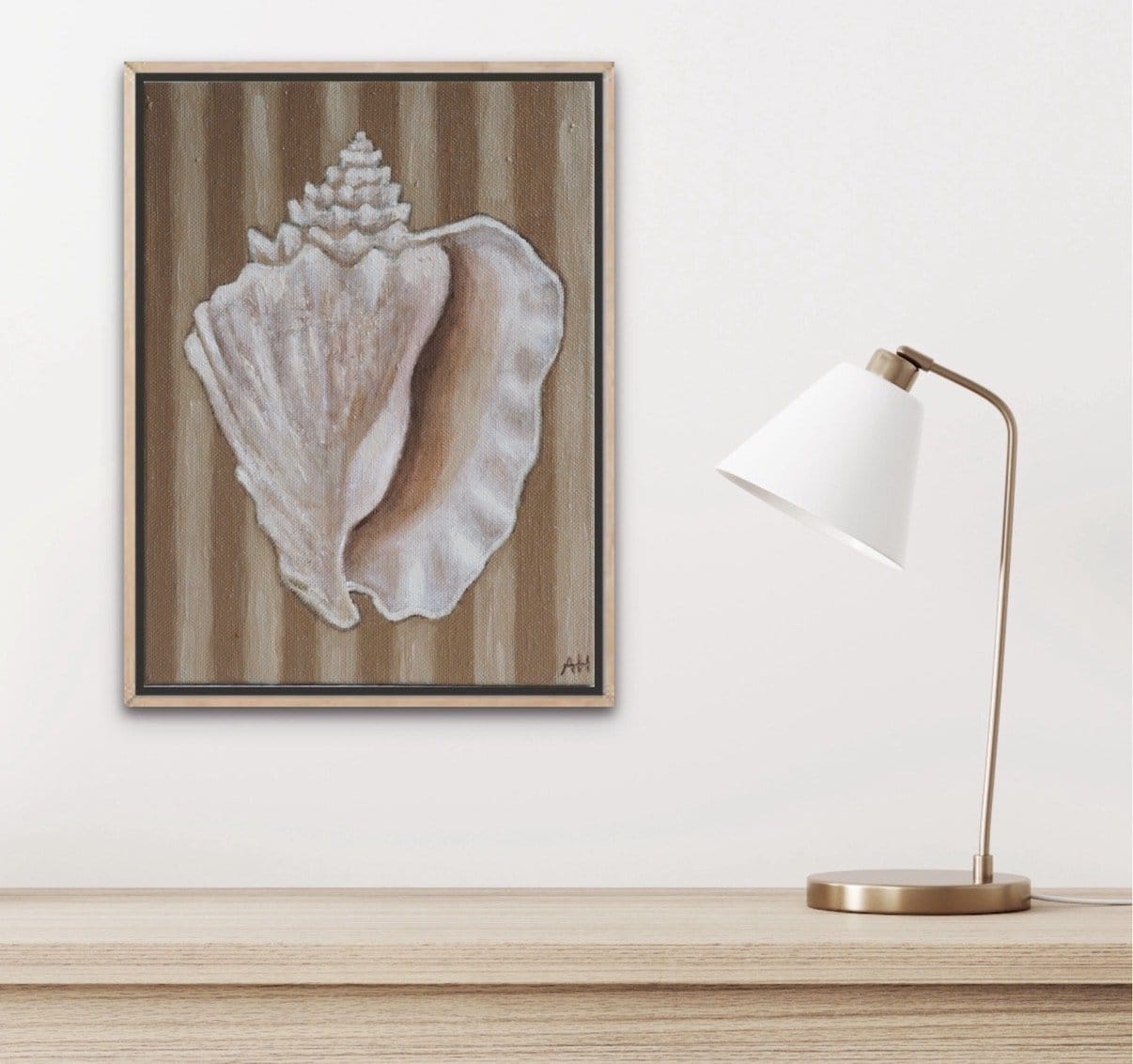 Caramel Stripe Conch - Original Art
