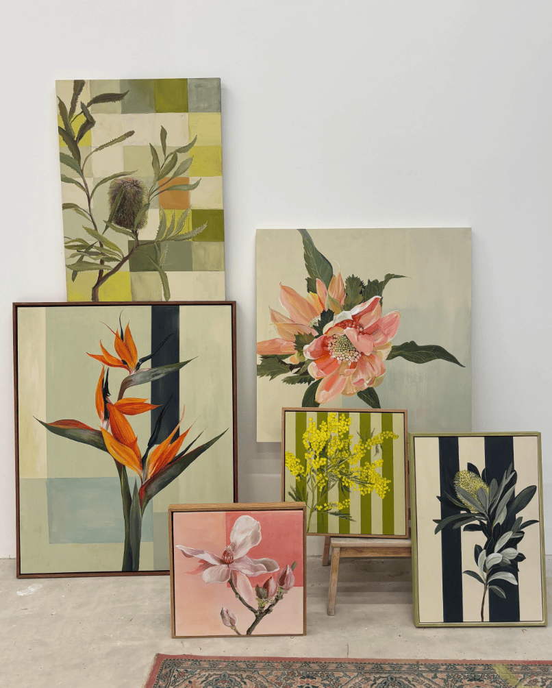 Banksia In Patchwork Light - Original Art