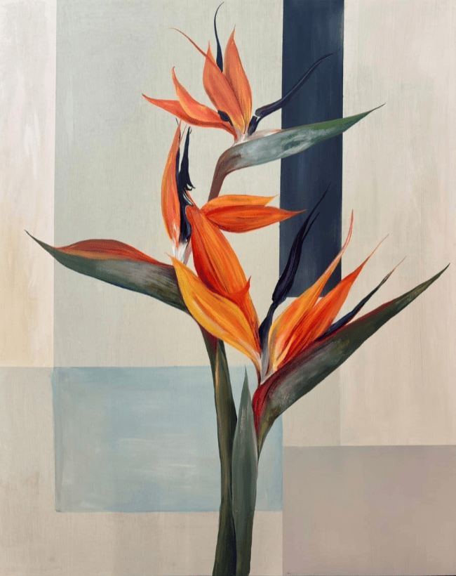 Bird Of Paradise In Blue - Original Art