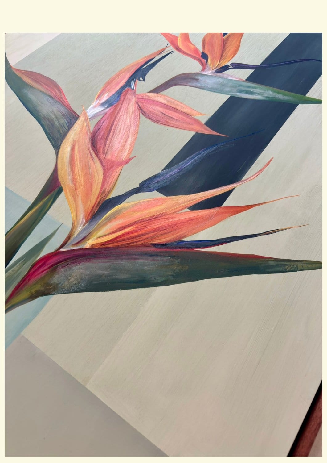 Bird Of Paradise In Blue - Original Art