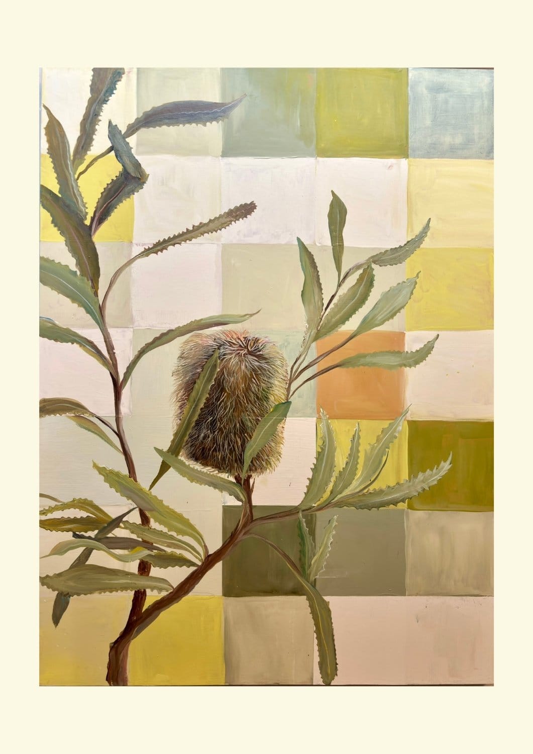 Banksia In Patchwork Light - Original Art