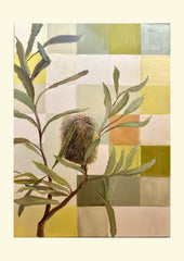 Banksia In Patchwork Light - Original Art